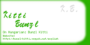 kitti bunzl business card